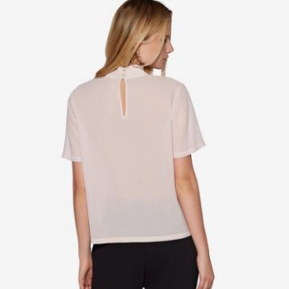 AVEC LES FILLES claire v-neck choker blouse - Picture 4 of 8